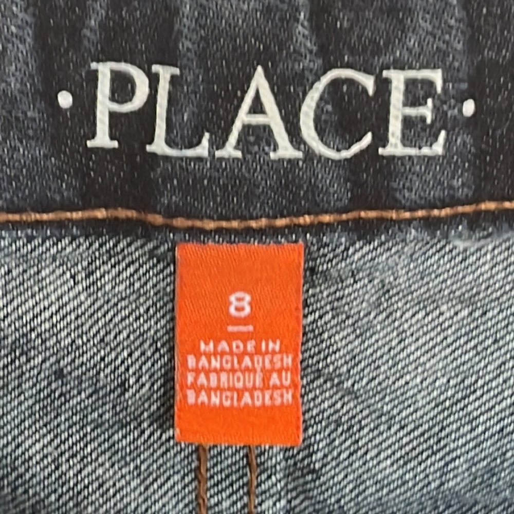 THE CHILDRENS PLACE Straight Leg Jeans -‎ Dark Blue Boys 8 - Picture 2 of 4
